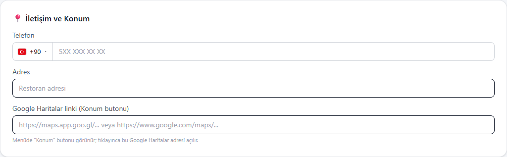 Contact & Social tab in Settings