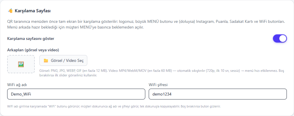 Welcome Page tab
